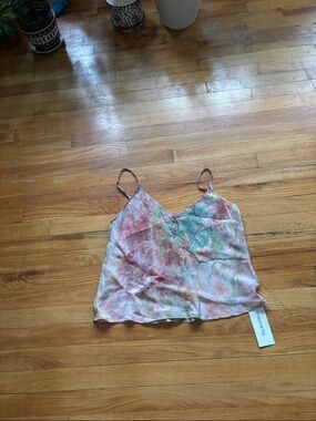Mes Demoiselles Multicolor Tie-Dye Satin Camisole